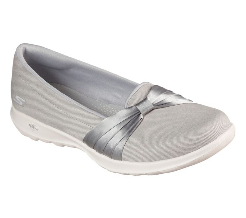 Skechers Gowalk Lite - Amora - Womens Flats Shoes Light Grey [AU-ZS1632]